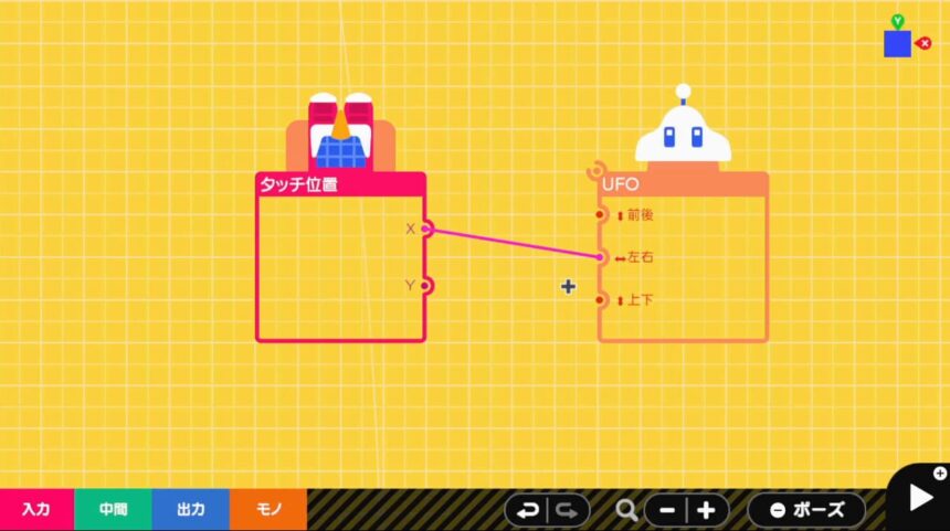 タッチ位置でUFOを動かす